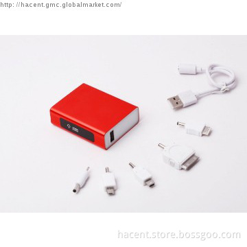 5600mah slim size power bank with lcd power display metal case